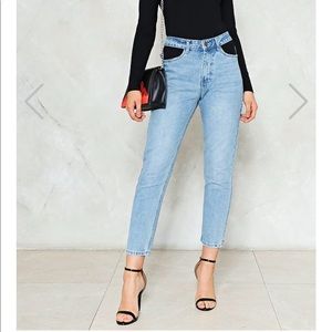 NastyGal Out of Pocket High Waisted Mom jeans